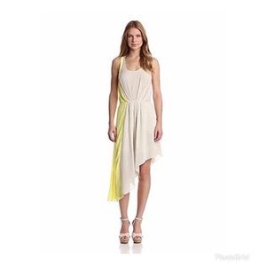 BCBGeneration Chalk Yellow Asymmetrical Open Back